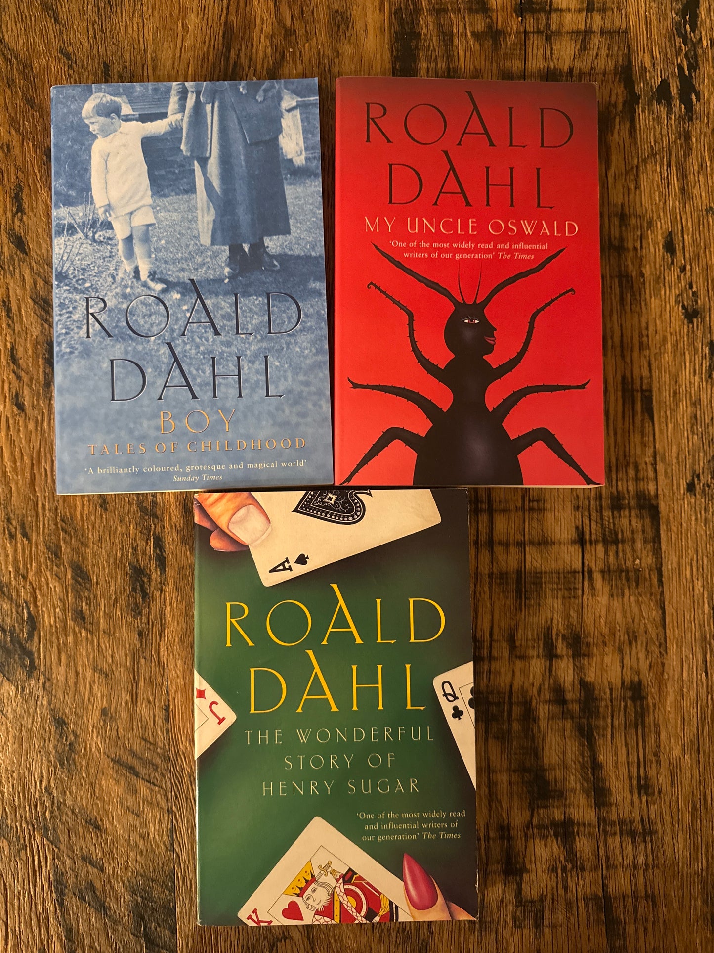 Roald Dahl bundle - Boy, My Uncle Oswald and The Wonderful Story of Henry Sugar